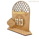 Popxstar  Wooden Eid Murbark DIY Calendar Ornaments Happy Ramadan Kareem Islamic Muslim Party Decoration Ramadan Eid AL Adha Decor Home