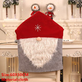 Popxstar Christmas Santa Claus Chair Cover Merry Christmas Decorations for Home Navidad Xmas Decor Gifts Happy New Year