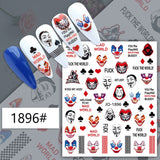 Popxstar Nail Art Stickers Accessories Halloween Nails Art Manicure Back Glue Decal Decorations Stickers for Nails Tips Beauty Sticker