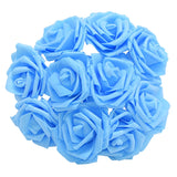 Popxstar 25Pcs 8cm PE Foam Rose Head Artificial Rose Flower Bouquet For Home Wedding Birthday Party Table Decor Valentines Day Gift Craft