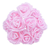 Popxstar 25Pcs 8cm PE Foam Rose Head Artificial Rose Flower Bouquet For Home Wedding Birthday Party Table Decor Valentines Day Gift Craft
