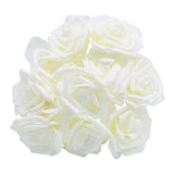 Popxstar 25Pcs 8cm PE Foam Rose Head Artificial Rose Flower Bouquet For Home Wedding Birthday Party Table Decor Valentines Day Gift Craft