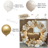 Popxstar Sand White Boho Wedding Balloon Garland Arch Kit Kids Birthday Party Metal Gold Silver Grey Latex Baby Shower Ballons Decoration