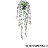 Popxstar Artificial Eucalyptus Rattan Fake Hanging Plant Potted Green Plant Suitable Mandala Vine for Wall Room Home Interior Shelf Decor