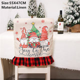 Popxstar Christmas Santa Claus Chair Cover Merry Christmas Decorations for Home Navidad Xmas Decor Gifts Happy New Year