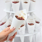 Popxstar Kraft Paper Wedding Confetti Cone Holder Support Rustic Wedding Decor Confetti Cones Stand Tray Wedding Party Favor Supplies