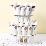 Popxstar Kraft Paper Wedding Confetti Cone Holder Support Rustic Wedding Decor Confetti Cones Stand Tray Wedding Party Favor Supplies