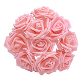 Popxstar 25Pcs 8cm PE Foam Rose Head Artificial Rose Flower Bouquet For Home Wedding Birthday Party Table Decor Valentines Day Gift Craft