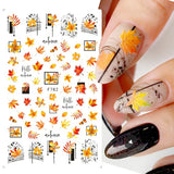 Popxstar 3D Nail Stickers Decals Black Snake Blood Scratches Clown Halloween Eyes Tattoo Slider Design Winter Manicure Decoration SAF792