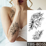 Popxstar Waterproof Temporary Tattoo Sticker I Love You Flash Tattoos Lip Print Butterfly Flowers Body Art Arm Fake Sleeve Tatoo Women