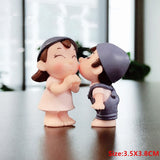 Popxstar 2pcs Valentines Day Gift for Girlfriend Boyfriend Lovers Couple Kiss Resin Doll Wedding Gifts for Guests Bridesmaids Gifts