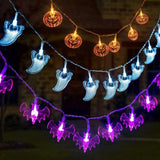 Popxstar 1.5M 10LED Halloween Led Light Pumpkin Bat Ghost String Lamp Hanging Ornament Happy Halloween Party Horror Decoration For Home