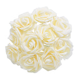 Popxstar 25Pcs 8cm PE Foam Rose Head Artificial Rose Flower Bouquet For Home Wedding Birthday Party Table Decor Valentines Day Gift Craft