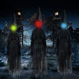 Popxstar 1-3Pcs Halloween Decorations Outdoor Large Light Up Screaming Witches Party Garden Glowing Witch Head Scary Ghost Decor Props