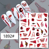 Popxstar Nail Art Stickers Accessories Halloween Nails Art Manicure Back Glue Decal Decorations Stickers for Nails Tips Beauty Sticker