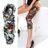 Popxstar Teenagers over Knee Tattoo Men Small Men's Tattoos Waterproof Temporary Tattoo Sticker Anubis Ancient Egypt Dog Roma Clock Eye Full Arm Fake Tatto Flash Tatoo Sleeve for Men Women