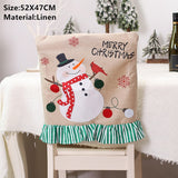 Popxstar Christmas Santa Claus Chair Cover Merry Christmas Decorations for Home Navidad Xmas Decor Gifts Happy New Year