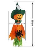 Popxstar 1pcs Halloween Hanging Ghost Decorations Pumpkin Ghost Straw Windsock Pendant for Outdoor Indoor Bar Party Background Decoration