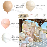 Popxstar Macaron Blue Balloon Garland Arch Kit Birthday Wedding Party White Grey Latex Gender Reveal Baby Shower Decoration Balloons