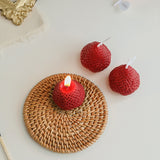 Popxstar Valentine's Day 1PC/4PCS Strawberry Decorative Aromatic Candles Soy Wax Scented Candle for Birthday Wedding Candle