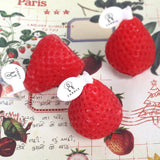 Popxstar Valentine's Day 1PC/4PCS Strawberry Decorative Aromatic Candles Soy Wax Scented Candle for Birthday Wedding Candle