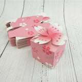Popxstar 10pcs Japanese Romantic Sakura Candy Box Pink Flower Cherry Blossoms Wedding Gift Decoration Sugar Chocolate Packaging Box