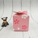 Popxstar 10pcs Japanese Romantic Sakura Candy Box Pink Flower Cherry Blossoms Wedding Gift Decoration Sugar Chocolate Packaging Box