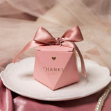 Popxstar New Creative Pink Candy Boxes Wedding Favors and Gifts Box Party Supplies Baby Shower Paper Chocolate Boxes Package"thank you"