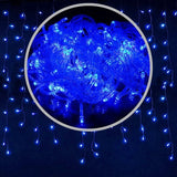 Popxstar Christmas lights waterfall outdoor decoration 5M droop 0.4-0.6m led lights curtain string lights party garden eaves decoration