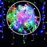 Popxstar Christmas lights waterfall outdoor decoration 5M droop 0.4-0.6m led lights curtain string lights party garden eaves decoration