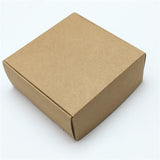 50 Pcs PVC Window Christmas Candy Brown Gift Packaging  Box For Wedding\Candy\Crafts\Cake\Handmade Soap Packing Gift Boxes