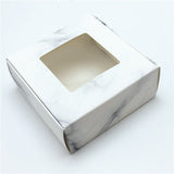 50 Pcs PVC Window Christmas Candy Brown Gift Packaging  Box For Wedding\Candy\Crafts\Cake\Handmade Soap Packing Gift Boxes