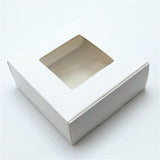 50 Pcs PVC Window Christmas Candy Brown Gift Packaging  Box For Wedding\Candy\Crafts\Cake\Handmade Soap Packing Gift Boxes