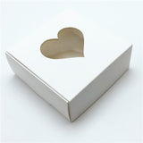 50 Pcs PVC Window Christmas Candy Brown Gift Packaging  Box For Wedding\Candy\Crafts\Cake\Handmade Soap Packing Gift Boxes