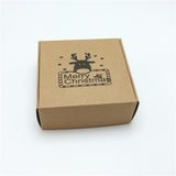 50 Pcs PVC Window Christmas Candy Brown Gift Packaging  Box For Wedding\Candy\Crafts\Cake\Handmade Soap Packing Gift Boxes