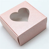 50 Pcs PVC Window Christmas Candy Brown Gift Packaging  Box For Wedding\Candy\Crafts\Cake\Handmade Soap Packing Gift Boxes