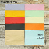 Popxstar Colorful Envelopes 50pcs Blank Paper Bag Postcard Greeting Card Gift Wedding Invitation Envelope Card Package Envelope 12.5x17cm