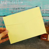 Popxstar Colorful Envelopes 50pcs Blank Paper Bag Postcard Greeting Card Gift Wedding Invitation Envelope Card Package Envelope 12.5x17cm