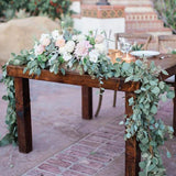 Popxstar 5 Packs of Artificial Eucalyptus Wreath Greening Eucalyptus Vines for Wedding Banquet Garden Decoration