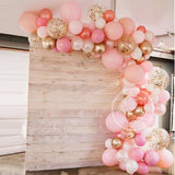 Popxstar 110pcs Pink Balloon Arch Garland Kit White Gold Confetti Latex Balloons Valentines Day Wedding Birthday Party Decoration