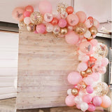 Popxstar 110pcs Pink Balloon Arch Garland Kit White Gold Confetti Latex Balloons Valentines Day Wedding Birthday Party Decoration