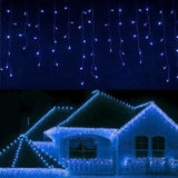 Popxstar 5M Christmas Lights Outdoor Waterproof Curtain Icicle Garland String Lights Droop 0.4-0.6m Decoration for Eaves Garden Lights