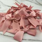 Popxstar (50 Pcs/pack) 85*85mm Fresh Pink Ribbon Bows Small Size Satin Ribbon Bow Flower Craft Decoration Handwork DIY Party Decoration