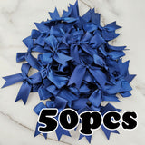 Popxstar (50 Pcs/pack) 85*85mm Fresh Pink Ribbon Bows Small Size Satin Ribbon Bow Flower Craft Decoration Handwork DIY Party Decoration