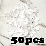 Popxstar (50 Pcs/pack) 85*85mm Fresh Pink Ribbon Bows Small Size Satin Ribbon Bow Flower Craft Decoration Handwork DIY Party Decoration