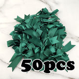 Popxstar (50 Pcs/pack) 85*85mm Fresh Pink Ribbon Bows Small Size Satin Ribbon Bow Flower Craft Decoration Handwork DIY Party Decoration