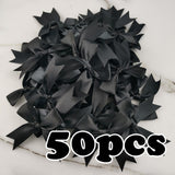 Popxstar (50 Pcs/pack) 85*85mm Fresh Pink Ribbon Bows Small Size Satin Ribbon Bow Flower Craft Decoration Handwork DIY Party Decoration