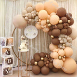 Popxstar Baby Shower Balloons Garland Coffee Brown Balloon Arch KIt Wedding Birthday Decorations Blush Anniversary Party Decor Supplies