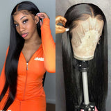 Transparent Lace Wigs 28 30 Inch Human Hair Wig Human Hair Lace Wig T Part Brazilian Bone Straight Lace Front Human Hair Wigs