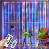 3M LED Curtain Fairy String Lights Remote Control USB New Year Garland Holiday Lamp For Home Bedroom Window Christmas Decoration